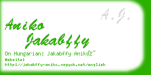 aniko jakabffy business card